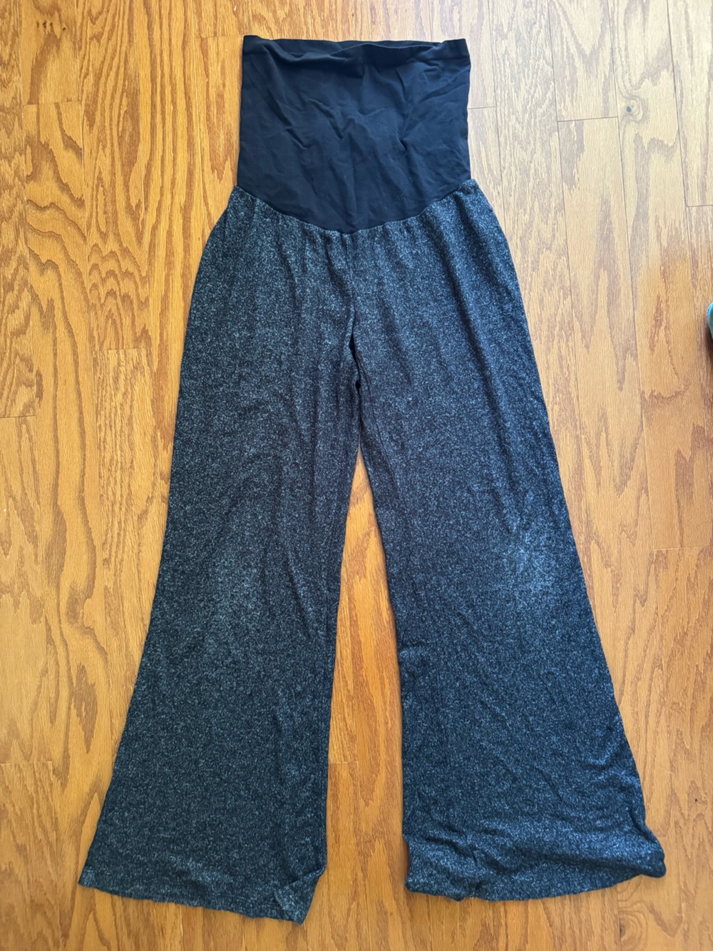 Motherhood Maternity Black Soft Knit wide leg Lounge Pants